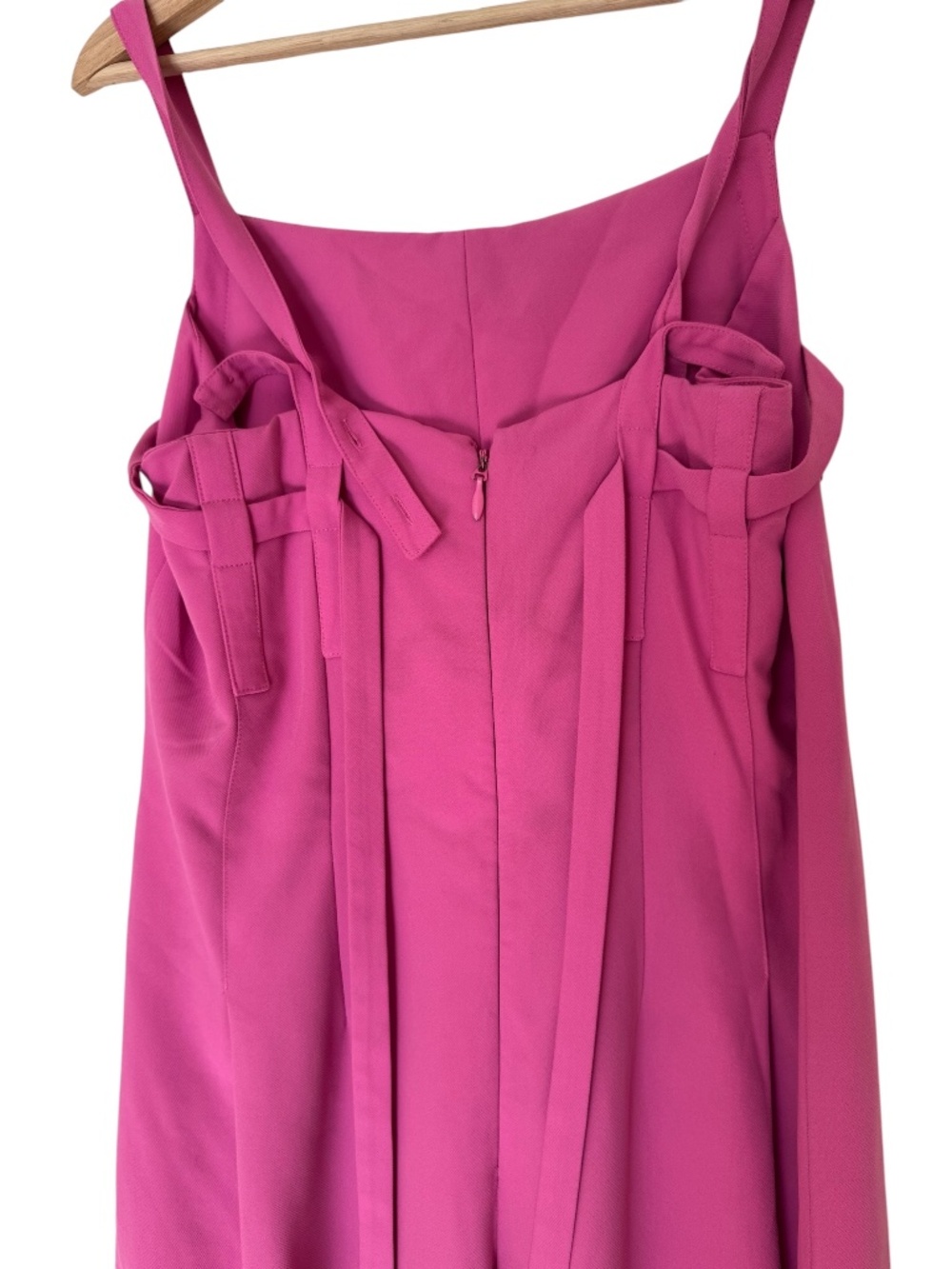 Adam Lippes Pink Wide-Leg Jumpsuit Back Tie Size 10 - Picture 6 of 16
